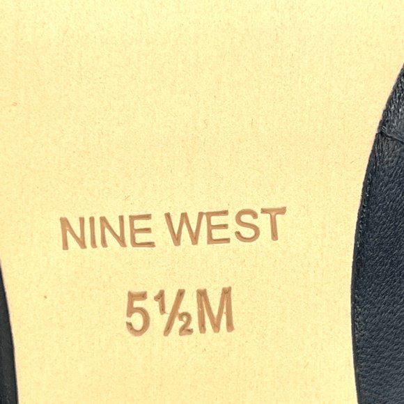 Nine West Womens Flax Black Leather Classic Point Toe Stiletto Heels Pumps Shoes - Picture 13 of 15